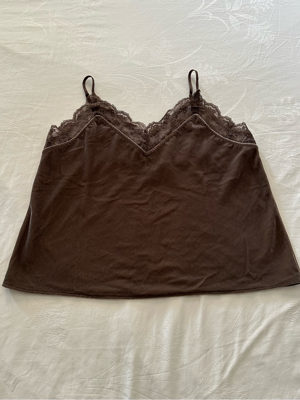 GAP Brown Lace-Trim Camisole